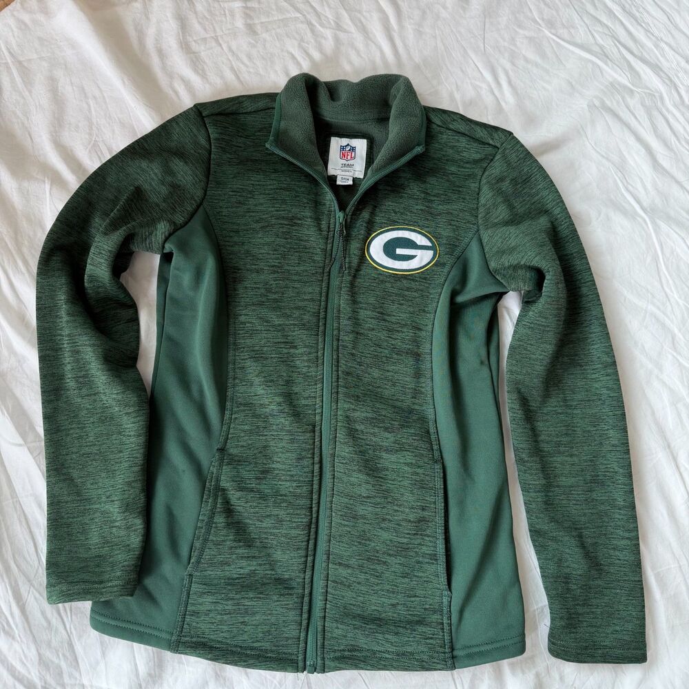 Green Bay Packers NFL Fleece Lined Long Sleeve Zip Up - S